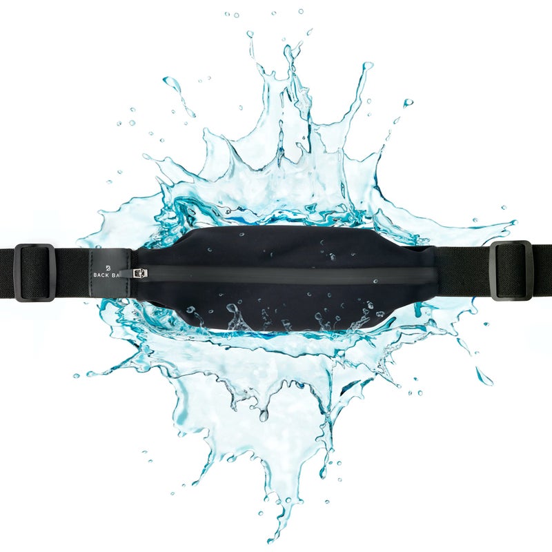 Back Bay Audio Back Bay Slim Running Belt for Women & Men [Fits ALL Phones], Runners Fanny Pack for Men, Money Belt, Running Gear Gift, Waist Bag Workout Gear, iPhone Runner's Phone Holder Waist Pack - Image 1